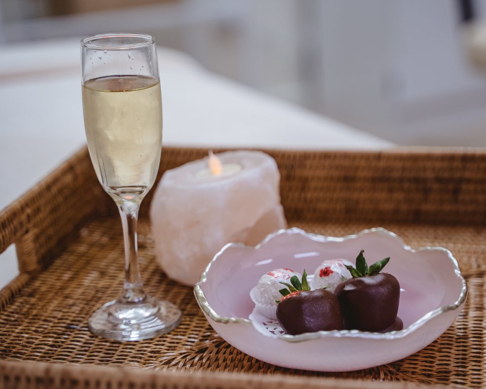 Champagne & Chocolate-Dipped Strawberries at Zen'd Out Couples Massage Spa in Denver